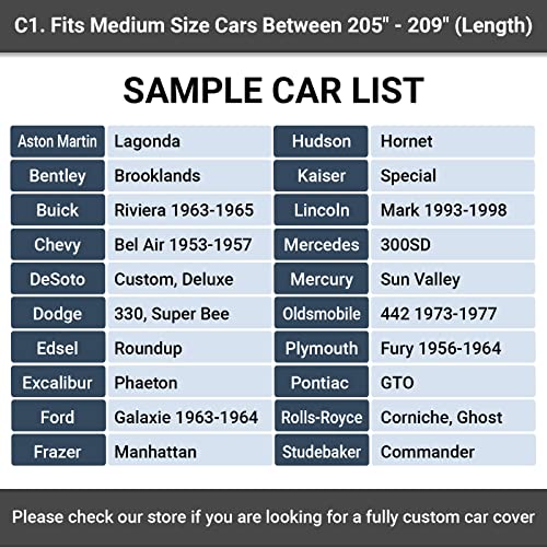 iCarCover 30-Layer Premium Car Cover Waterproof All-Weather Rain Snow UV Sun Hail Protector for Automobiles, Automotive Accessories Full Exterior Indoor Outdoor Cover, Fit for Sedan (205-209 inch)