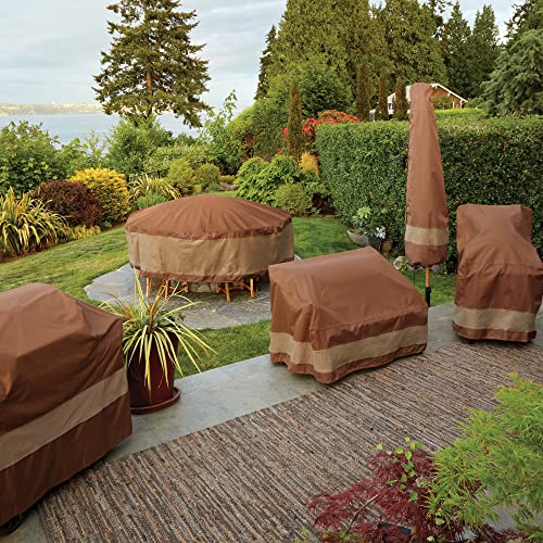 Duck Covers Ultimate Waterproof 58 Inch Deep Loveseat Cover, Patio Furniture Covers, Mocha Cappuccino