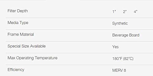 NaturalAire Pre-Pleat 40 Air Filter, MERV 8, 25 x 25 x 2-Inch, 12-Pack