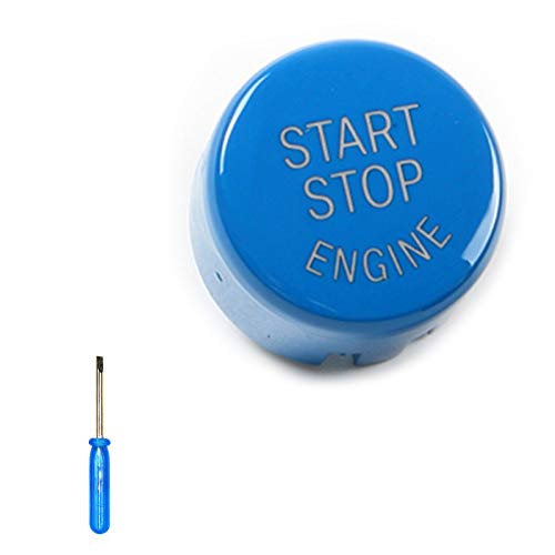 Arotom Blue Car Engine Start Stop Switch Button with OFF Cover For BMW F Chassis 1 2 3 4 5 6 7 Series X1 X3 X4 X5 X6 F20 F21 F22 F30 F10 F11 F12 F01 F48 F25 F15 F16 G30 (F Chassis with OFF (Blue))