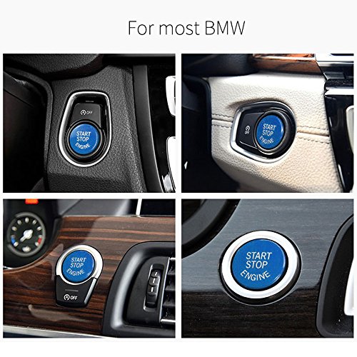 Arotom Blue Car Engine Start Stop Switch Button with OFF Cover For BMW F Chassis 1 2 3 4 5 6 7 Series X1 X3 X4 X5 X6 F20 F21 F22 F30 F10 F11 F12 F01 F48 F25 F15 F16 G30 (F Chassis with OFF (Blue))