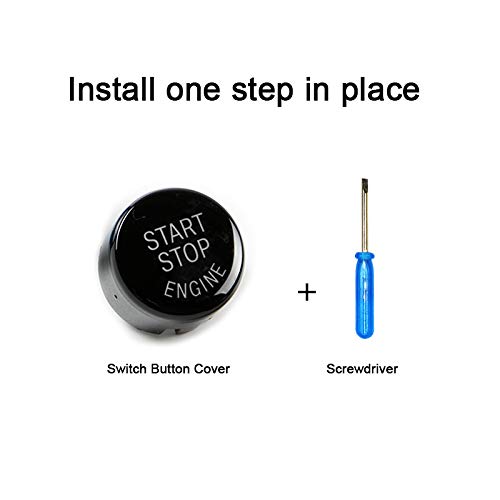 Arotom Black Car Engine Start Stop Switch Button with OFF Cover For BMW F Chassis 1 2 3 4 5 6 7 Series X1 X3 X4 X5 X6 F20 F21 F22 F30 F10 F11 F12 F01 F48 F25 F15 F16 G30 (F Chassis with OFF (Black))