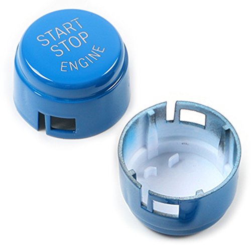 Arotom Blue Car Engine Start Stop Switch Button without OFF Cover For BMW F Series 1 2 3 4 5 6 7 Series X1 X3 X4 X5 X6 F20 F21 F22 F30 F10 F11 F12 F01 F48 F25 F15 F16 (F Chassis without OFF (Blue))