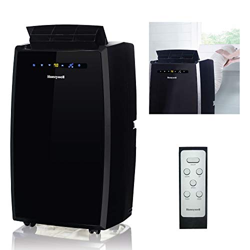 Honeywell MN10CESBB 10000 BTU Portable Air Conditioner, Dehumidifier & Fan for Rooms Up To 350-450 Sq. Ft. with Thermal Overload Protection, Washable Air Filter & Remote Control