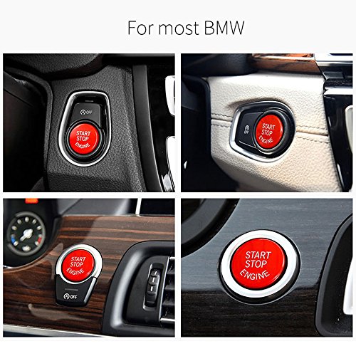 Arotom Red Car Engine Start Stop Switch Button Replace Cover For E Chassis BMW E60 E70 E71 E90 E92 (E Chassis (Red))