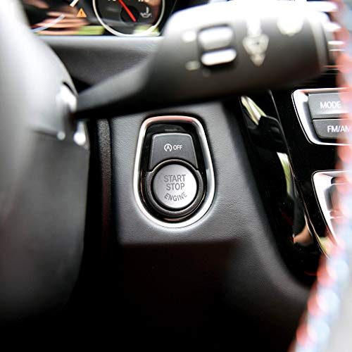 Arotom Silver Car Engine Start Stop Switch Button Replace Cover for BMW E60 E70 E71 E90 E92 (E Chassis (Silver))