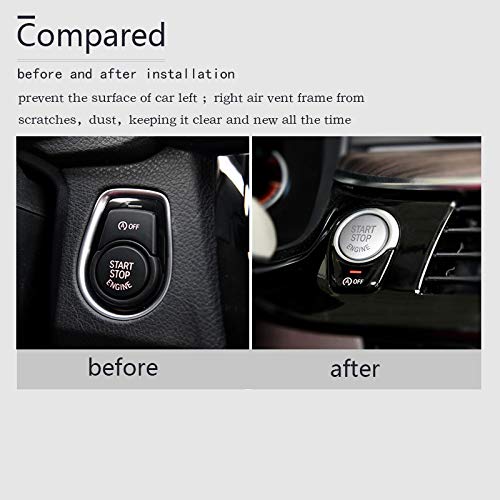 Arotom Silver Car Engine Start Stop Switch Button Replace Cover for BMW E60 E70 E71 E90 E92 (E Chassis (Silver))