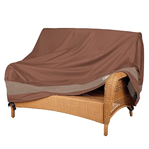 Duck Covers Ultimate Waterproof Patio Loveseat Cover, 58 Inch, Mocha Cappuccino