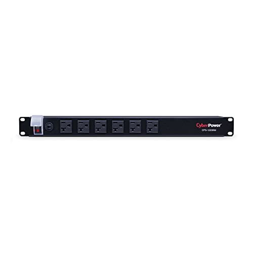 CyberPower CPS1220RM Basic PDU, 100-125V/20A, 12 Outlets, 15ft Power Cord, 1U Rackmount