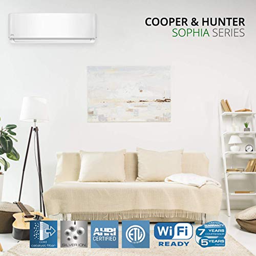 Cooper & Hunter 24,000 BTU Mini Split AC/Heating system Sophia Series 208/230V with 25ft Installation Kit