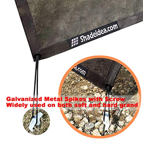 RV Sun Shade Screen for Awning - 9' X 19' 5'' Brown Mesh Sunshade Motorhome Camping Trailer UV Sunblocker Canopy Sunscreen - Shadeidea Offer 3 Years Warranty