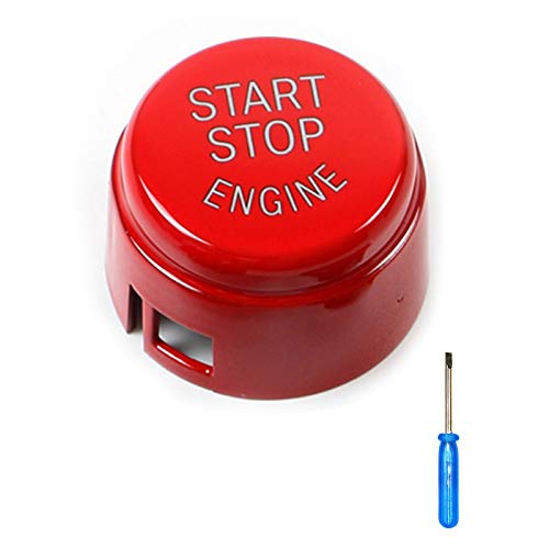 Arotom Red Car Engine Start Stop Switch Button without OFF Cover For BMW F Series 1 2 3 4 5 6 7 Series X1 X3 X4 X5 X6 F20 F21 F22 F30 F10 F11 F12 F01 F48 F25 F15 F16 (F Chassis without OFF (Red))
