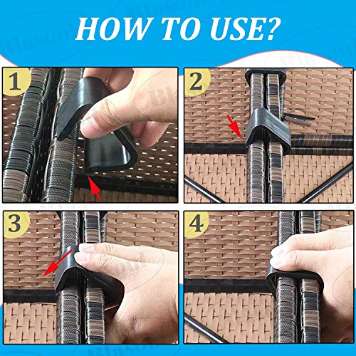 Blasoul 20PCS Outdoor Patio Wicker Furniture Clips Sectional Sofa Rattan Furniture Clamps Chair Fasteners,Connect The Sectional or Module Outdoor Couch Patio Furniture(Medium)