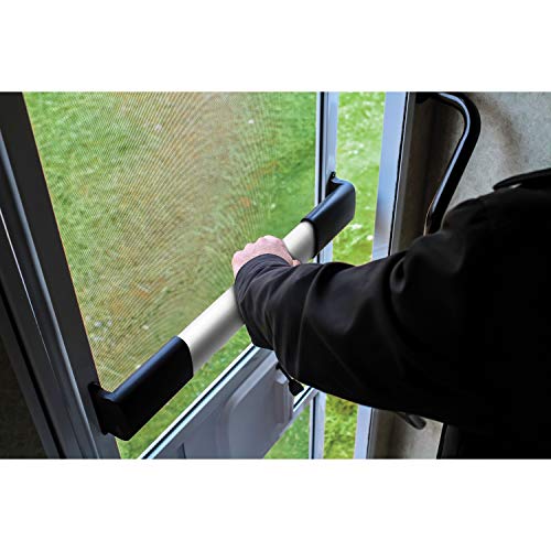 Camco Screen Door Cross Bar Handle - Allows For Easier Exit And Protection RV Screen Doors with Sturdy and Secure Grip - Wider Width (42188)