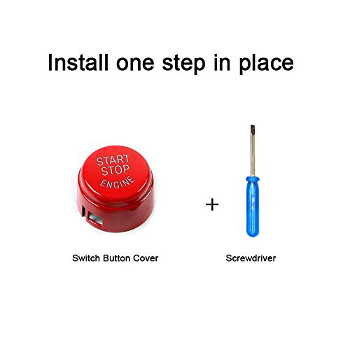 Arotom Red Car Engine Start Stop Switch Button without OFF Cover For BMW F Series 1 2 3 4 5 6 7 Series X1 X3 X4 X5 X6 F20 F21 F22 F30 F10 F11 F12 F01 F48 F25 F15 F16 (F Chassis without OFF (Red))