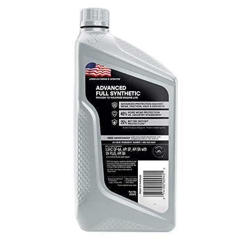 Valvoline Advanced Full Synthetic 20W-50 Motor Oil 1 Quart