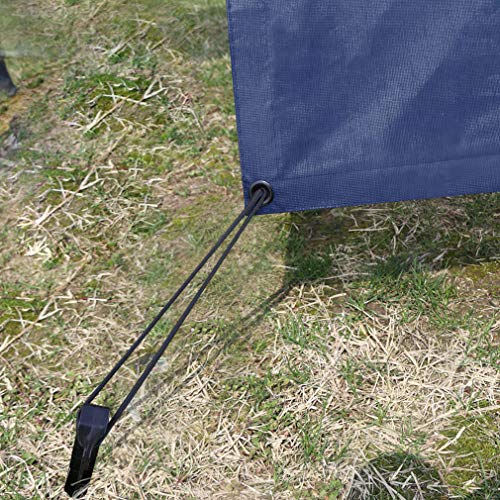 Tentproinc RV Awning Sunshade Screen ● Navy Blue Mesh Sun Shade ● Block Sunshine from Patio Side Direction ● Motorhome Camping Trailer UV Sunblocker ● Canopy Sunscreen-3 Years Lasting