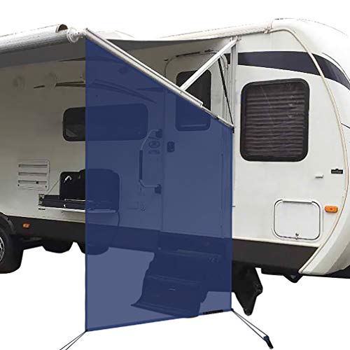 Tentproinc RV Awning Sunshade Screen ● Navy Blue Mesh Sun Shade ● Block Sunshine from Patio Side Direction ● Motorhome Camping Trailer UV Sunblocker ● Canopy Sunscreen-3 Years Lasting