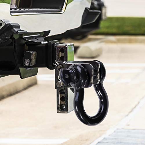 Ohuhu D Ring Shackles 3/4" 2 Pack, D Shackle Rugged 28.5 Ton (57,000 lbs) Maximum Break Strength, 4.75 Ton (9,500 Lbs) Capacity