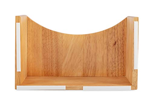 Camco Oak Accents Wall Organizer- Mountable Organizer Stores Tablets, Magazines, Books, Headphones and More, Easy Set Up - Oak Wood Finish (43483)