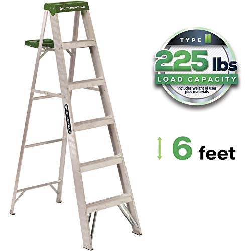 Louisville Ladder 6-Foot Aluminum Step Ladder, 225-Pound Capacity, AS4006