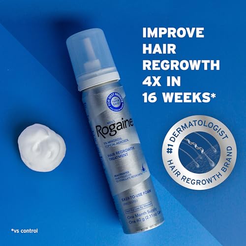 Men's Rogaine 5% Minoxidil Foam for Hair Loss and Hair Regrowth, Topical Treatment for Thinning Hair, 3-Month Supply, 2.11 Ounce (Pack of 3)
