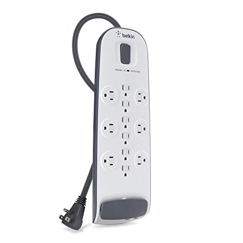 Belkin 12-Outlet Advanced Power Strip Surge Protector, 8ft Cord, Telephone And Coaxial Protection, 3996 Joules