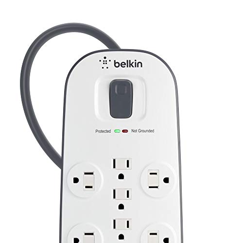 Belkin 12-Outlet Advanced Power Strip Surge Protector, 8ft Cord, Telephone And Coaxial Protection, 3996 Joules