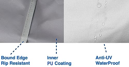 Simple Houseware 3-Seater Deep Lounge Patio Sofa Cover, 79 x 38 x 29 Inches