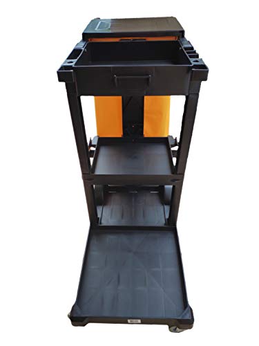 Simpli-Magic 79191 Janitorial Cart, Commercial, Yellow/Grey