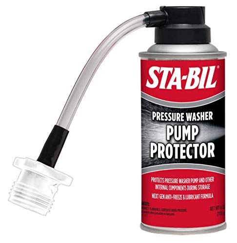 STA-BIL Pump Protector - Protects Pressure Washer Pumps and Other Internal Components During Storage, Next Gen Anti-Freeze and Lubricant Formula, 4oz (22007) , Red