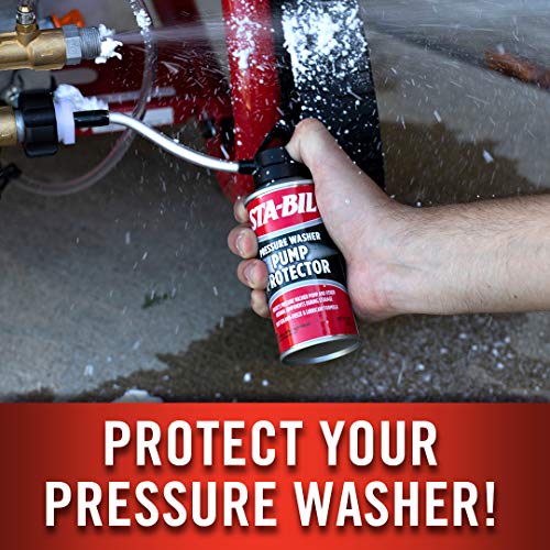STA-BIL Pump Protector - Protects Pressure Washer Pumps and Other Internal Components During Storage, Next Gen Anti-Freeze and Lubricant Formula, 4oz (22007) , Red