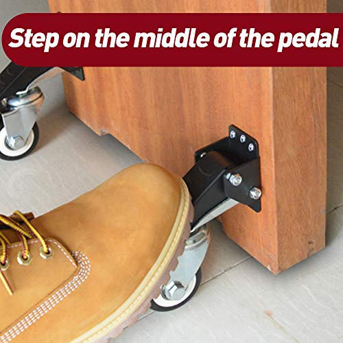 SPACEKEEPER Workbench Casters kit 660 Lbs - Retractable Casters Heavy Duty Bench Caster Wheels Designed for Workbenches Machinery & Tables, 4 Pack