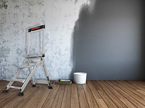 Little Giant Ladders, Jumbo Step, 3-Step, 2 Foot, Step Stool, Aluminum, Type 1AA, 375 lbs Weight Rating, (11903), Gray