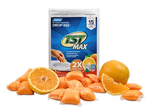 Camco RV Sanitation Kit | Sewer Hose Kit and Support Provide Drainage from RV to Dump Site and Includes TST Drop-INs and Dump Gloves (44732)