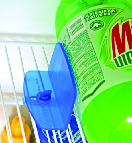 Camco RV Fridge Brace -Holds Food and Drinks in Place During Travel, Prevents Messy Spills Perfect For RVs, Boats, Camping and More - (2 Pack) (44033), Blue