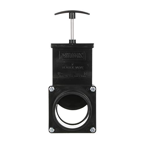 Valterra ABS Gate Valve for RV, Camper, and More - 3-Inch Hub x Spigot Connection