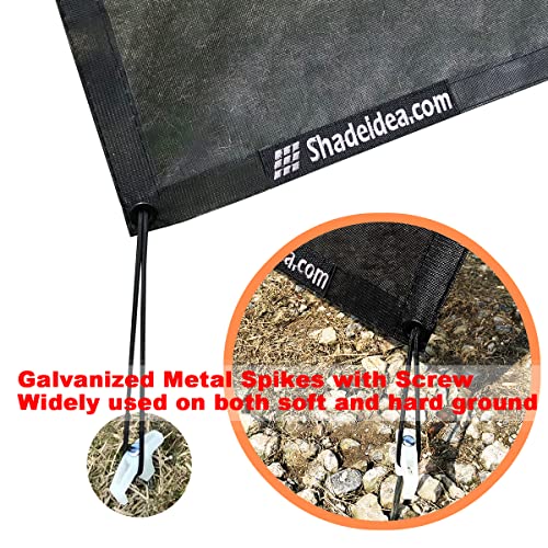 Shadeidea RV Awning Sun Shade Screen for Side Panel - 9' 6'' X 7' 6'' -Black Mesh Sunshade Motorhome Camping Trailer UV Sunblocker Canopy Sunscreen - Offer 3 Year Warranty