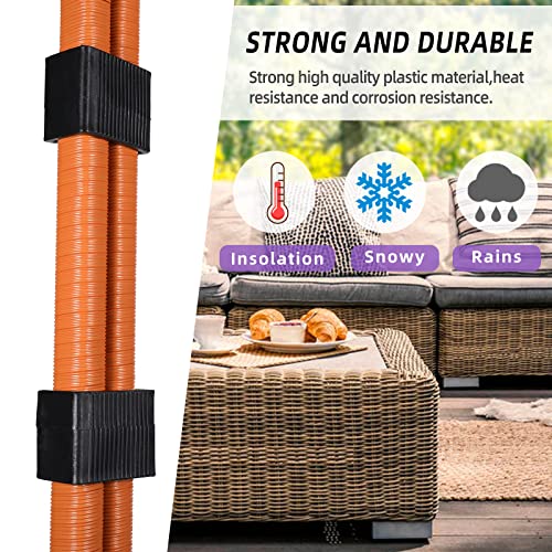 SUQ I OME 10 Pack Outdoor Patio Rattan Wicker Furniture Sectional Module Sofa Chair Clip Fasteners Connectors, Suit for Tube Width 2.14 inches(M, 2.14 inches)