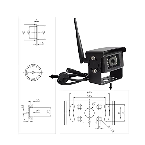 Haloview MC7108 Wireless RV Backup Camera System 7'' Monitor Built in DVR Rear View Camera with Infrared Night Vision and Wide Viewing Angle for Truck/Trailer/RV/Pickups/Camping Car/Van/Farm