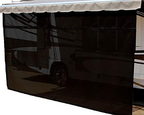 EasyShade RV Awning Sun Shade Panels Sun Blockers Awning Shade Cloth Black 10ft x 7ft Drop …
