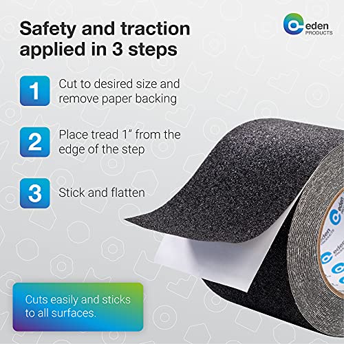 Heavy Duty Anti Slip Tape, 4inx33ft Traction Tape Grit Non Slip, Non-Skid Treads, High Traction Friction Abrasive Adhesive Stairs Step, Grip Tape for Skateboards Waterproof Outdoor Step Treads, 2 Pack