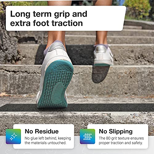 Heavy Duty Anti Slip Tape, 4inx33ft Traction Tape Grit Non Slip, Non-Skid Treads, High Traction Friction Abrasive Adhesive Stairs Step, Grip Tape for Skateboards Waterproof Outdoor Step Treads, 2 Pack
