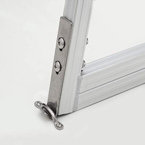 RecPro Marine Pontoon Boat Dock Heavy Duty Aluminum 4 Step Removable Boarding Ladder AL-A4