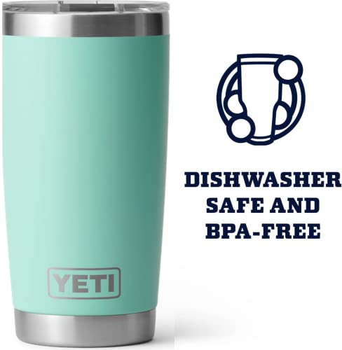 YETI Rambler 20 oz Tumbler, Stainless Steel, Vacuum Insulated with MagSlider Lid, Seafoam