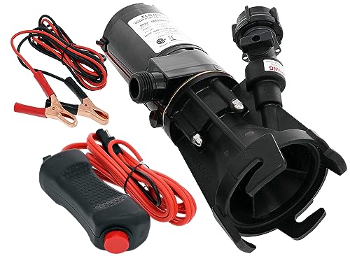 Flojet 18555-000A Portable RV Waste Pump with Garden Hose Discharge Port - 12 VDC Motor