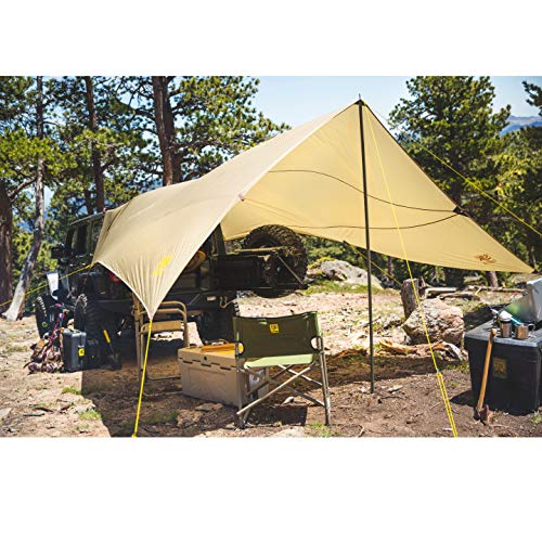 SJK Roadhouse Tarp, Hunting Camping & Overland Shelter Protects from Rain & Sun (Tarp with Screen)