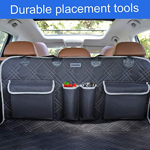 BRONZEMAN Pet Cargo Cover Liner for SUV and Car,Non Slip,Waterproof Dog Seat Cover Mat for Back Seat Trucks/SUV with Bumper Flap Protector,Large Size Universal Fit