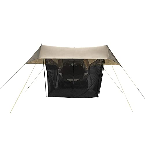 SJK Roadhouse Tarp, Hunting Camping & Overland Shelter Protects from Rain & Sun (Tarp with Screen)