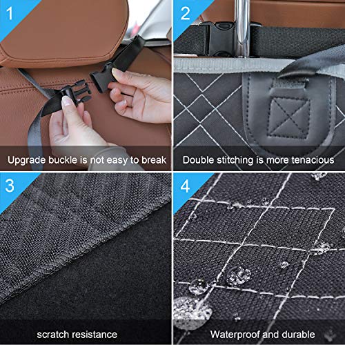 BRONZEMAN Pet Cargo Cover Liner for SUV and Car,Non Slip,Waterproof Dog Seat Cover Mat for Back Seat Trucks/SUV with Bumper Flap Protector,Large Size Universal Fit